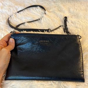 Guess Navy Metallic Crossbody Purse